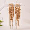 Temperament Tassel Drop Earrings Korean Style Rose Dangle Drop Earrings Beaded Love Earrings Party