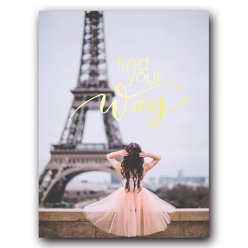 

Цветы Башня Девушка Настенное Искусство Холст Модный Плакат Розовый Городской Пейзаж Принт Картина Скандинавское Украшение Картина Декор Гостиной 40x50cm No Frame