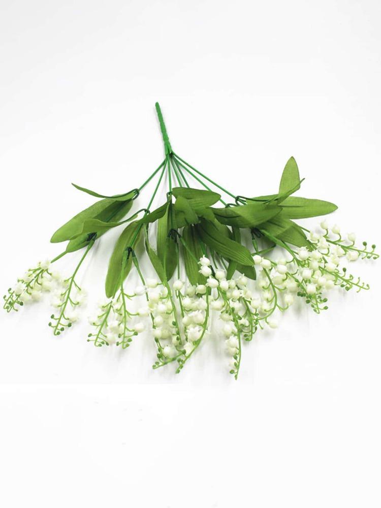 3Pcs Campanula Artificial Flowers Plastic and Silk Cloth Fake Flowers for Home Wedding Decoration