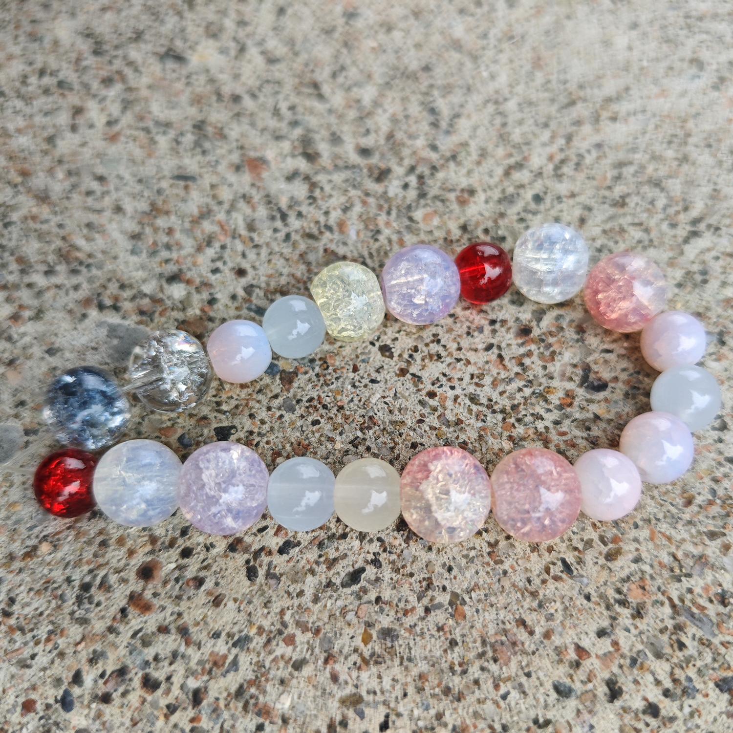 

20 шт. Бусины Сделай сам Ручная работа Бусины для ювелирных изделий Рассыпанные бусины и Смешанные бусины розовый