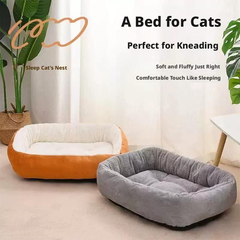 Thick Plush Pet Bed Warm Dog Cat Nest Mat Thickened Cozy Pet Sleeping Cushion for Small Medium Large Dogs Cats