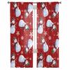 Tende di Natale e Inverno Pupazzo di Neve per Soggiorno Camera da Letto Decorazione Casa Finestra Voile Tulle Tenda Drappeggi