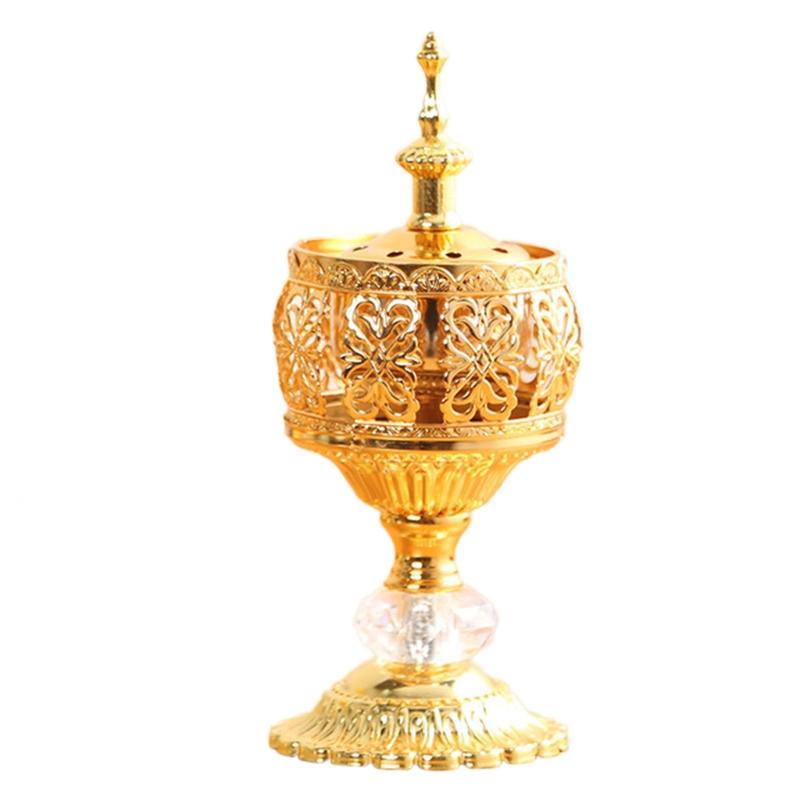 

Золотая гальваническая кадильница металлическая благовония для горелки Lotus Incense Censer X3UC