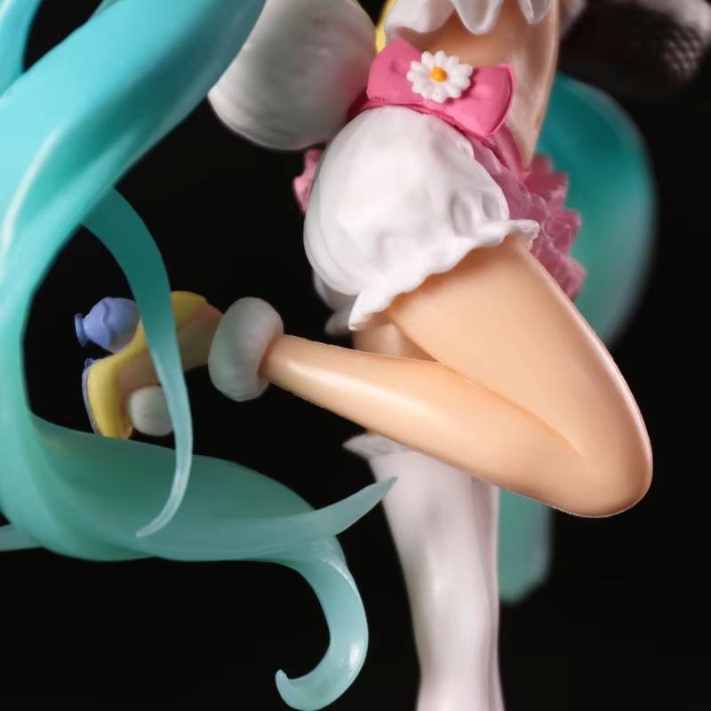 23CM Hatsune Miku Anime Figure Kawaii Pvc Model Doll Action Figurals Rabbit Ears Collect Ornaments Christmas Toys Gifts