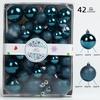 42Pcs 3/4/5cm Christmas Balls Set Glitter Surface Various Pattern Christmas Balls Shatterproof Home Reusable Ornaments