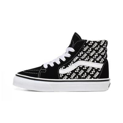 Sk8 Canvas High Top Skate Shoes Black White Kids Sneakers VN0A4BUWTEZ