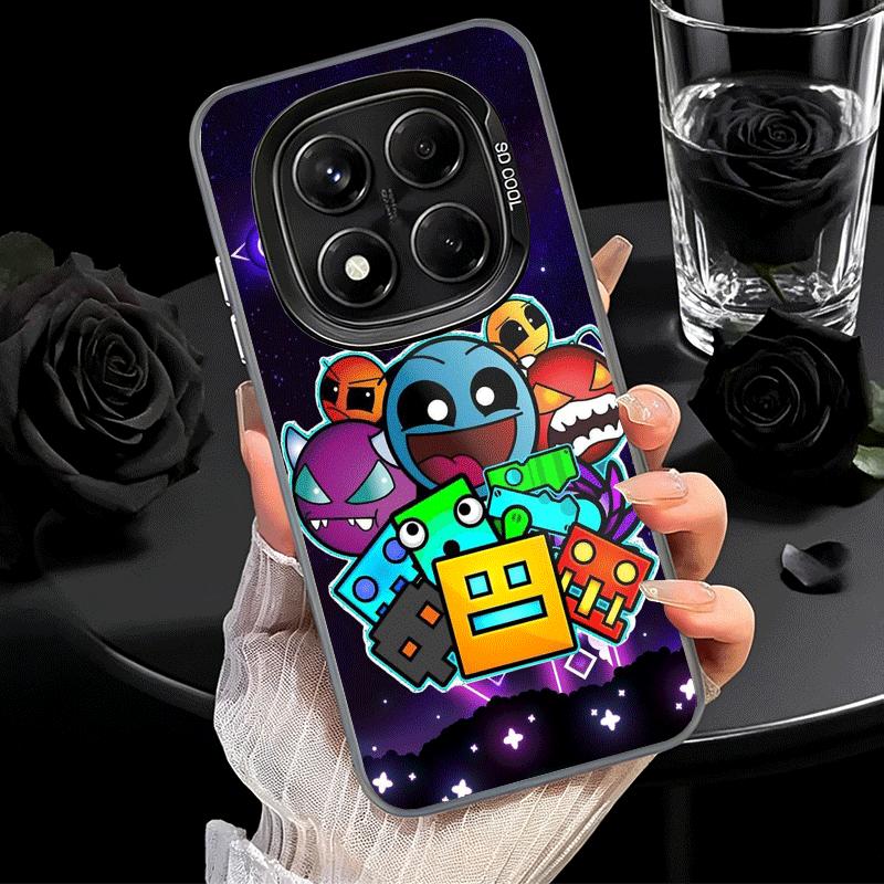 Geometry Dash Game Soft Phone Case for Xiaomi Redmi Note 13 14 15 Pro Plus 12S 12 11S 11 11T 10S 10 Shockproof Cover Back Shell