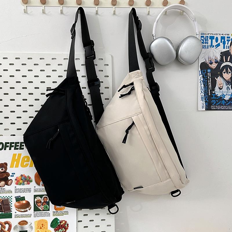 New Korean Style Student Waist Bag Sports Chest Bag for Men's Fashion Trend Crossbody Bag Light Shoulder Bag