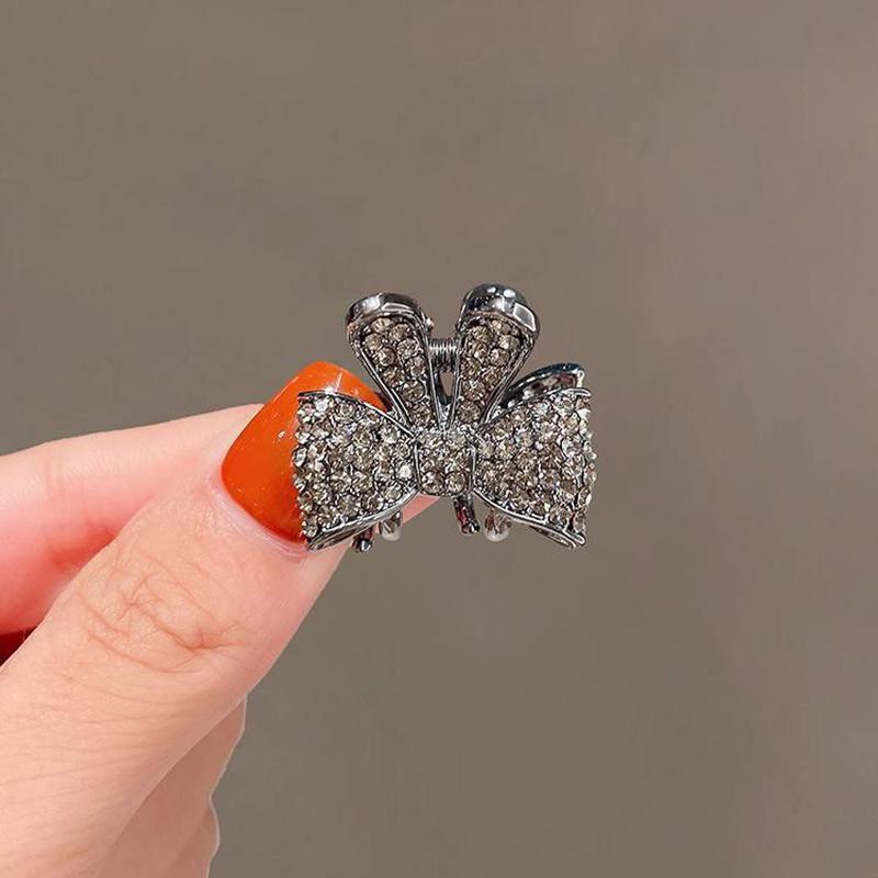 Korean Rhinestone Bow Claw Hair Clip