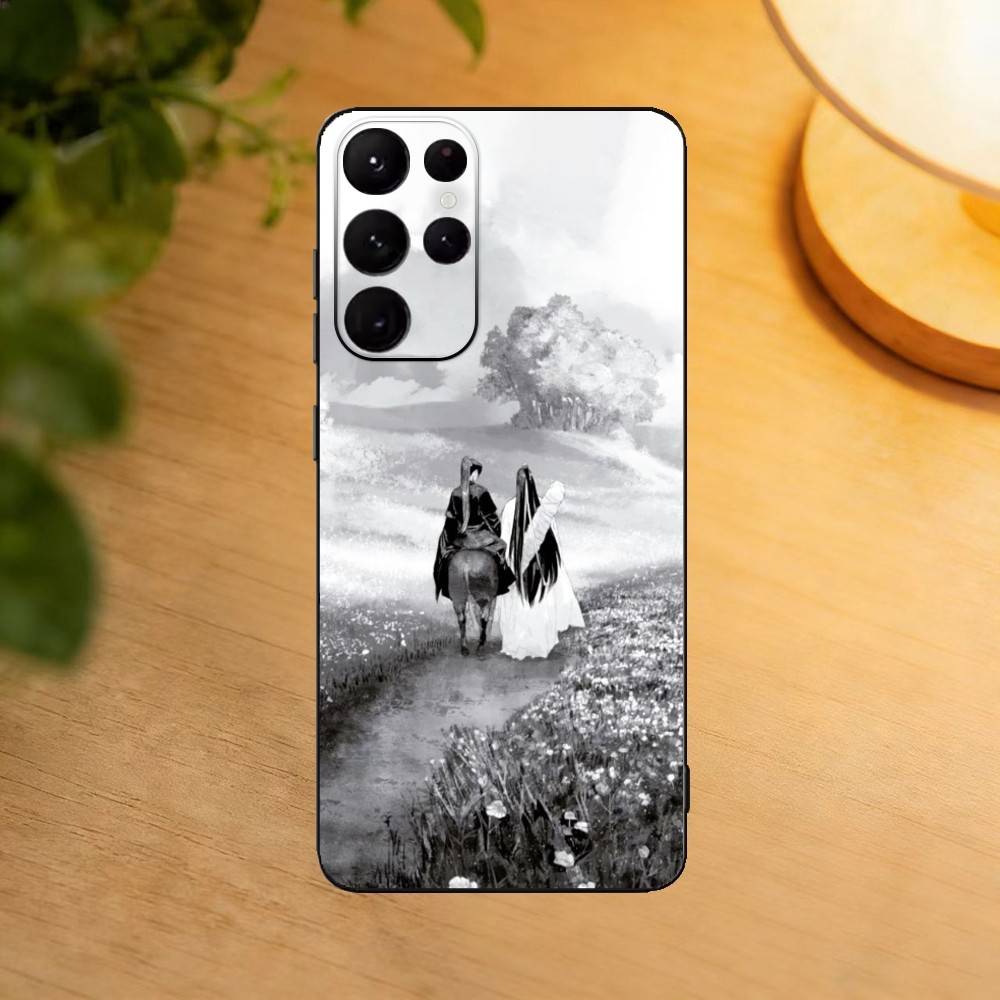 Anime M-Mo Dao Zu Shi Wangxian Phone Case For Samsung S25,24,23,22,30,21,10,9,Ultra,Plus,Lite Soft Black Case