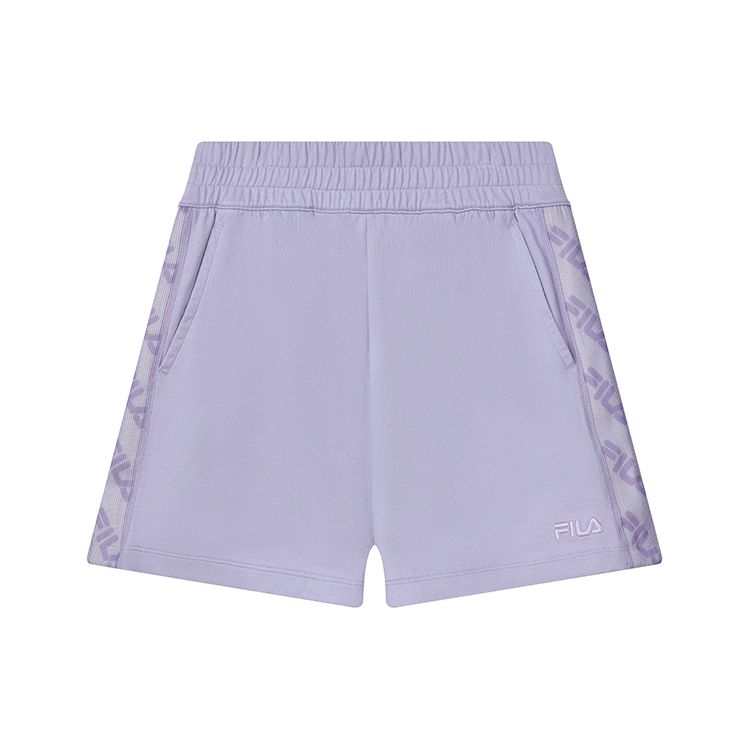 

FILA Color Block Side Knit Sports Shorts Women shorts Mousse-Purple F11W229605FVT XXL