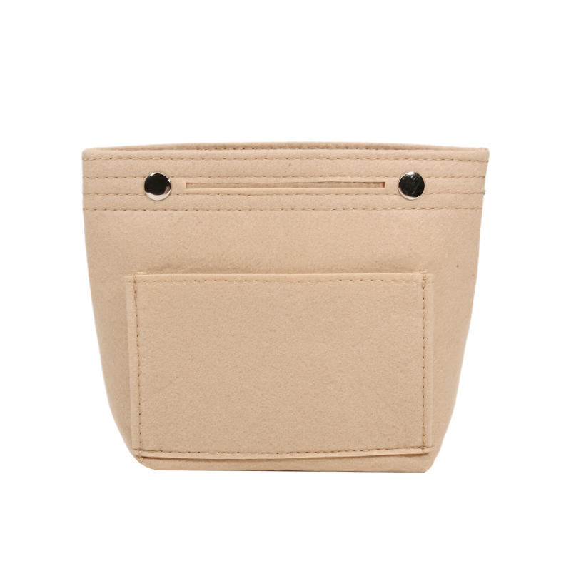 Multi-Functional Felt Insert Organizer Pouch - Small Cosmetic Bag for Handbag Storage & Travel Essentials