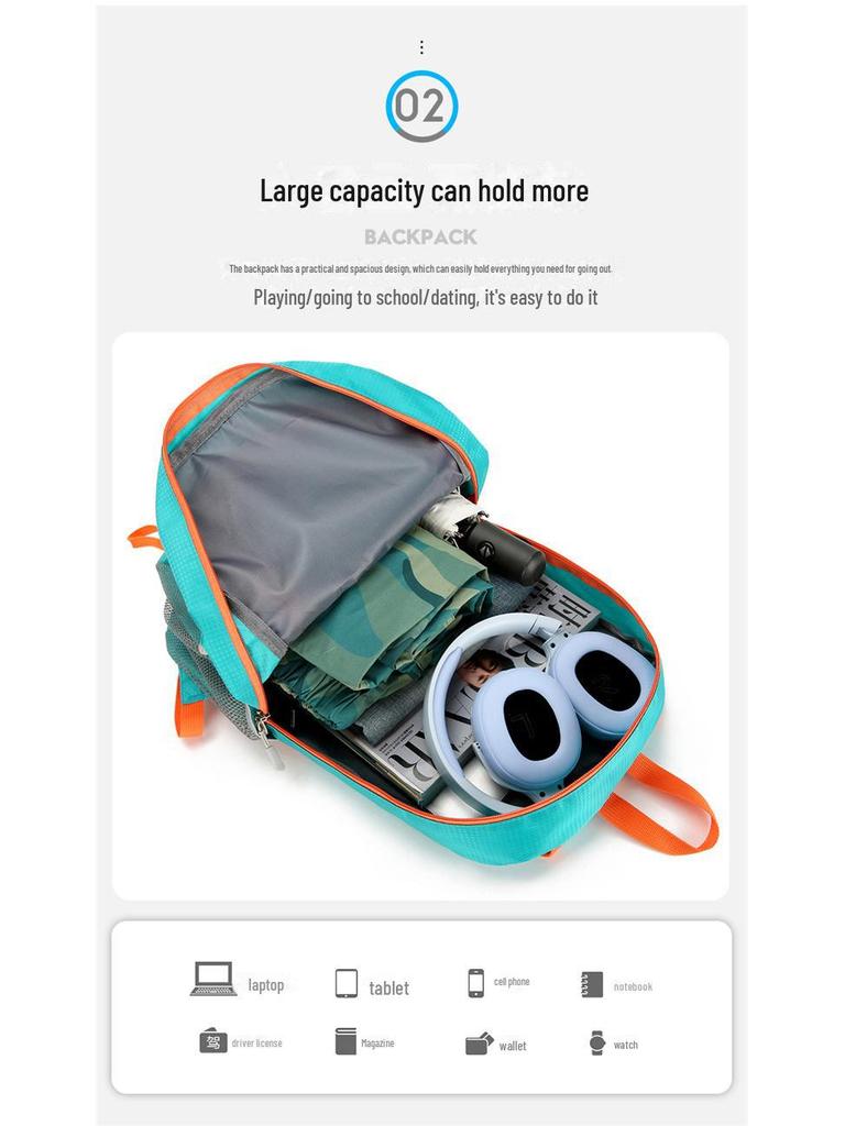 Ultra-Light Foldable Outdoor Backpack - Large Capacity for Sports, Mountaineering, and Cycling