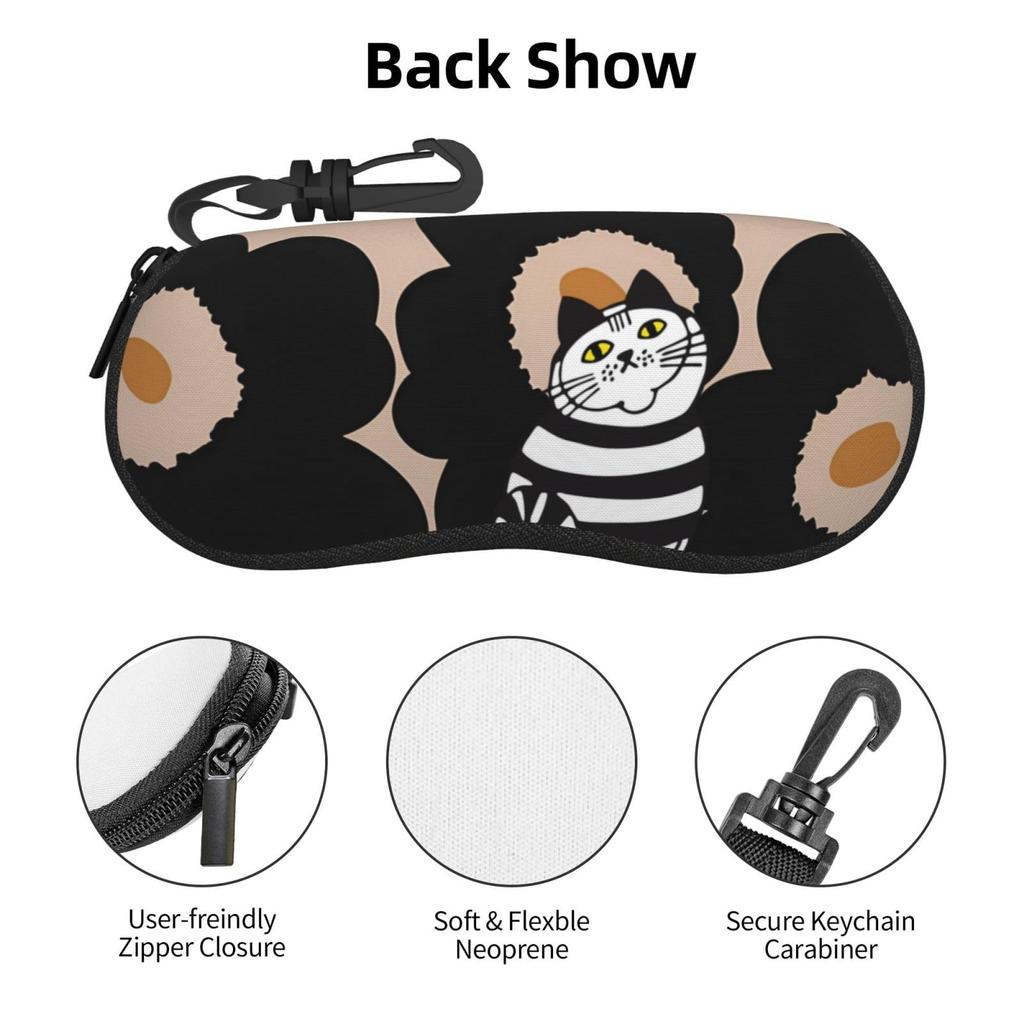 Asamike Cute Eyeglass Lisa Larson Eyeglass Eyeglass Stylish and Cute Eyeglass Bag with Soft Eyeglass Cosmetic Bag with EGX342 Case, Design, Pouch,