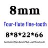 Yihai White Steel 4-Flute Wave-Tooth End Mill, 10mm, for Aluminum, Super Hard, Fine and Coarse Teeth, 11 Corrugations.