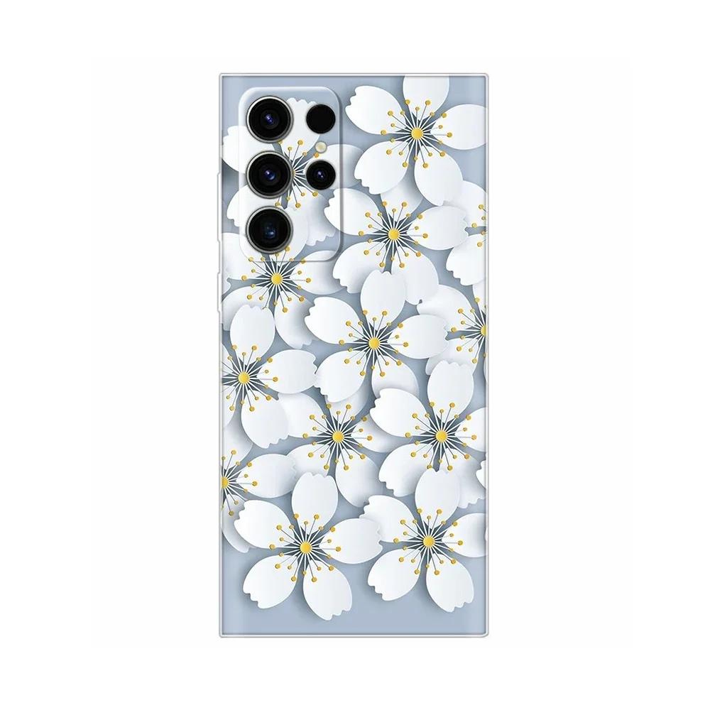 For Samsung S24 Ultra Case Soft Silicone Painted Phone Cover For Samsung Galaxy S24 Ultra S24+ Plus S24 FE Cases Coque Funda Bag