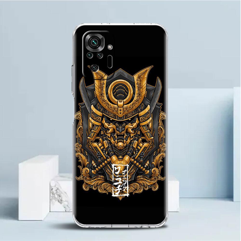 Custodia Maschera Oni Samurai Per Xiaomi Redmi Note 11 Pro 10 9 9S 8 8T 7 9A 9C 9T 10 10C K40 Cover Morbida Trasparente in TPU per Telefono