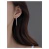Pendientes de Borla Anudada de Plata de Ley Para Mujer Joyería de Oreja de Moda Minimalista
