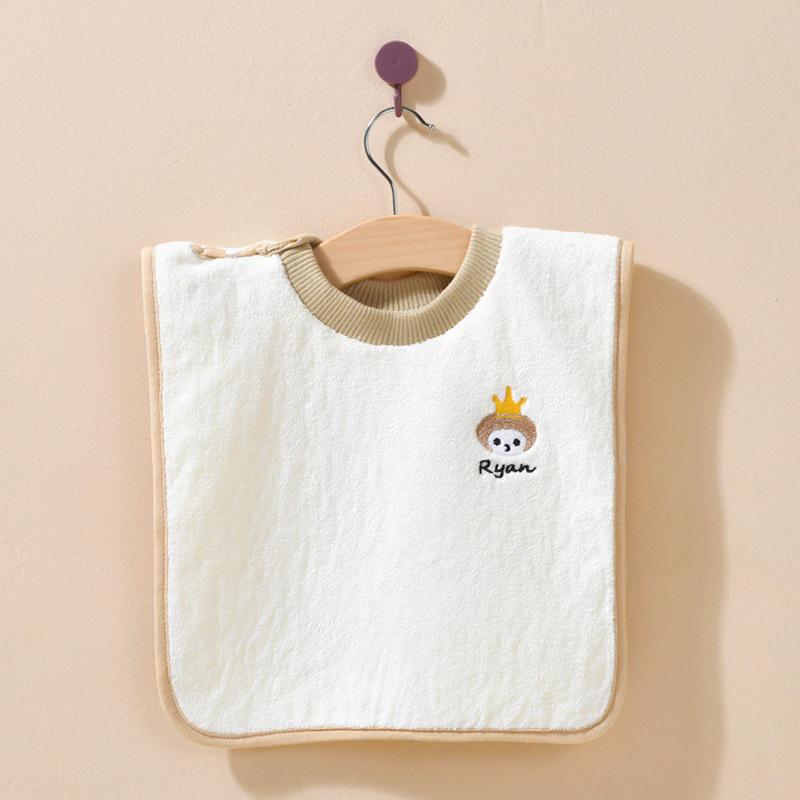Baby Embroidered Waterproof Bib & Washcloth Set