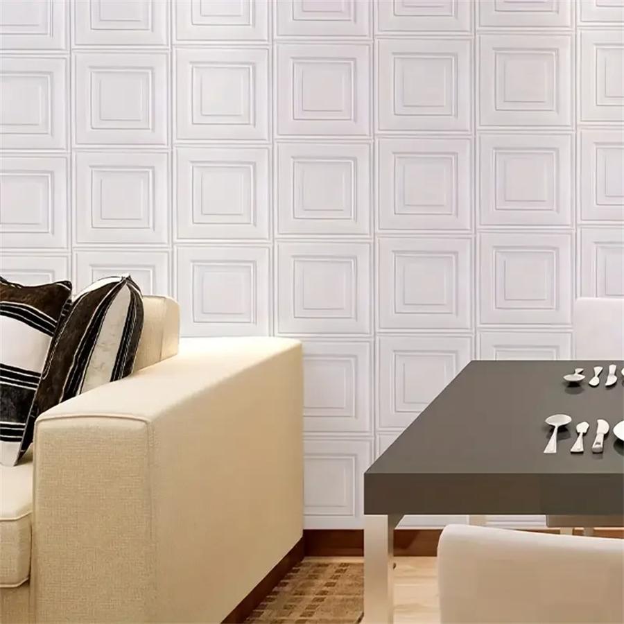 20pcs 3D Room Decor Warm Decoration Self-adhesive Wall Stickers Ceiling TV Background Foam Waterproof Wallpaper Peel and Stick