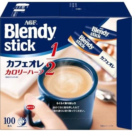 AGF Blendy Stick Cafe Au Lait Calorie Half 100 Sticks Coffee Reduced Sugar