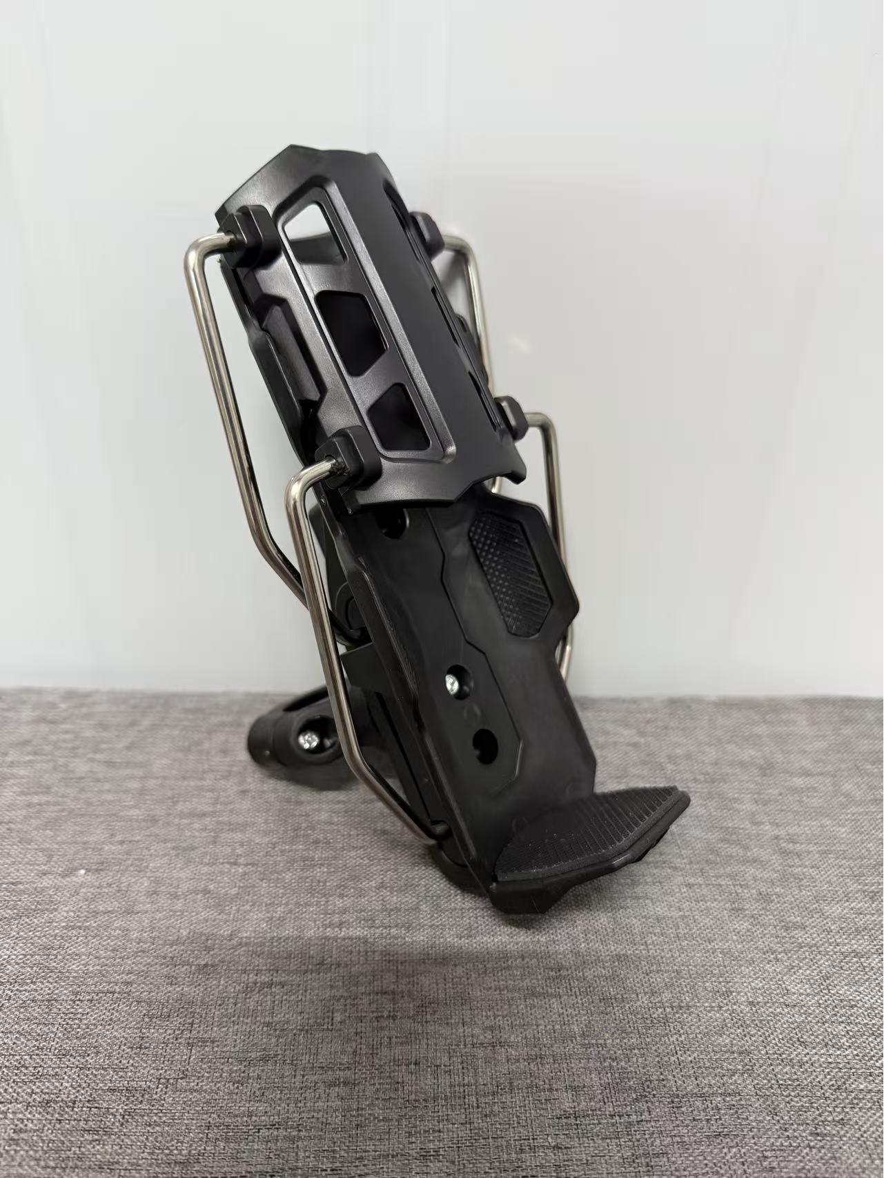 Universal Adaptive Water Bottle Holder for Motorcycles & Bikes - No Drilling Required.