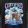 Tricou Grafic Certificat Squirter Amuzant Ofensator Meme Bootleg, Tricou Nebun, Tricou Blestemat, Tricou Specific Ciudat, Cadou Gen Z, Umor pentru Adulți