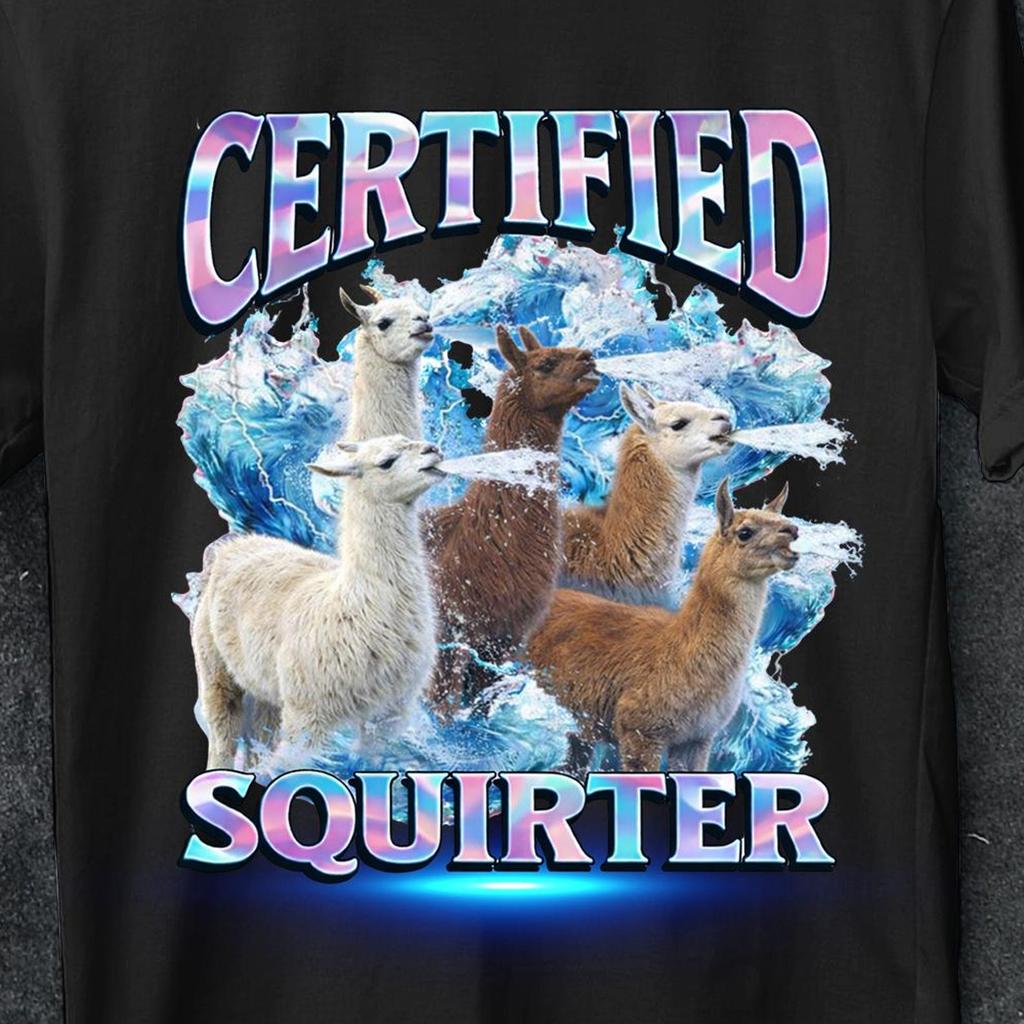 Zertifiziertes Squirter Lustiges Beleidigendes Meme Bootleg Grafik T-Shirt, Ungezügeltes Shirt, Verfluchtes T-Shirt, Seltsam Spezifisches Tee, Gen Z Geschenk, Erwachsenenhumor