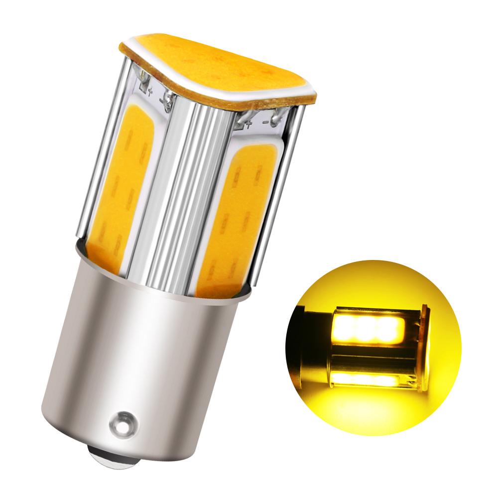 

1x COB белый светодиод, одиночный, два контакта, 1157 bay15d p21/5w, автомобильный светодиодный поворотник 1156 ba15s p21w, автомобильный стоп-сигнал, 12 В, красный, желтый диод 1157 жёлтый