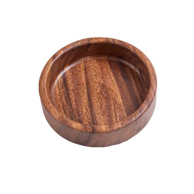 Multi-functional Japanese Style Wooden Fruit Tray Natural Round/Square Snack Tray Durable Tea Serving Plate Desk Organizer