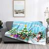 Home Decoration Plush Throw Sofa Blanket Bedspread Bed Fluffy Soft Blankets Decor Plaid Modern Halloween Merry Christmas Winter