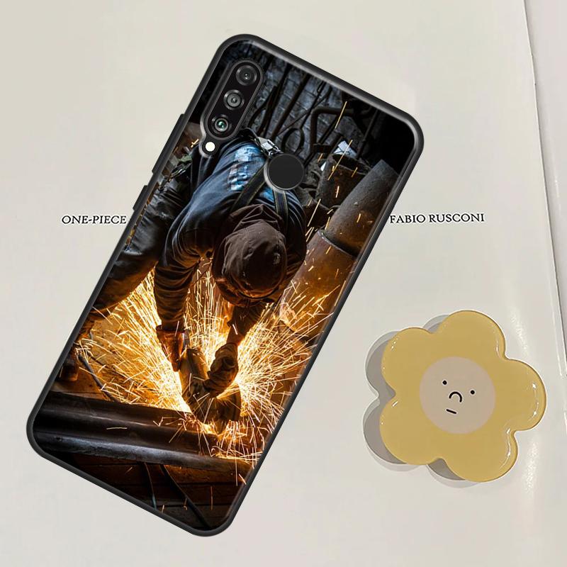 Welder Welding Hot Metal Worker For Huawei Nova Y60 Y70 Y90 Y61 Y91 3i 7i 8i 11i Nova 11 9 10 SE P20 P40 Lite P30 Pro Case
