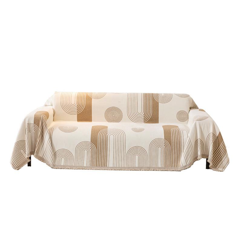 Modern Minimalist Geometric Line Sofa Throw Chenille High Quality Sofa Cover