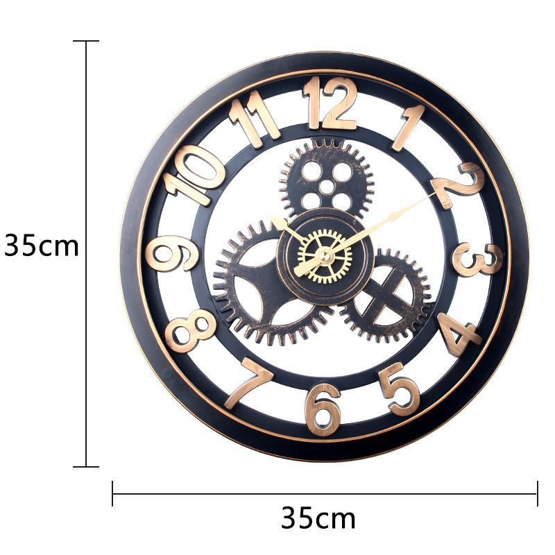 35CM Retro Industrieller Stil Zahnrad Dekoration Bar Cafe Wanddekoration Anhänger Internetcafe Zahnrad Uhr Hintergrundwand