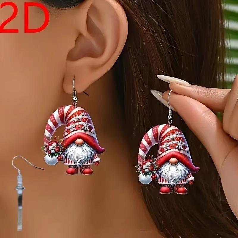 1 Pair Fairy Magic Charming Elf with Hummingbird Acrylic Pendant Perfect for Valentine's Day Earrings