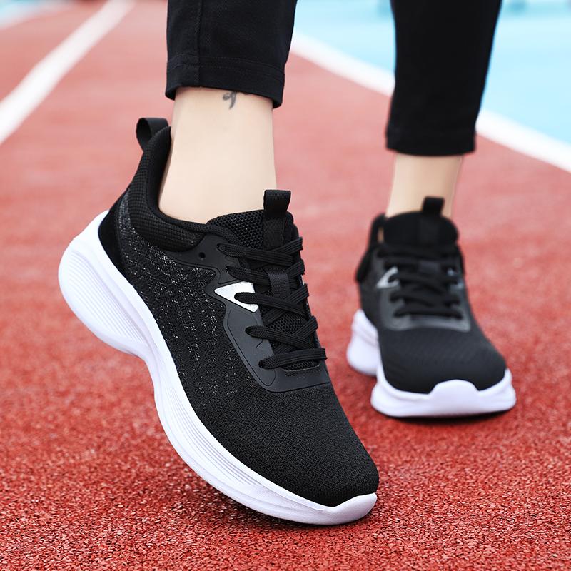 Knitted Running Sports Shoes Women Breathable Mesh Casual Sneakers Soft Sole Comfort Outdoor Trainers for Walking Jogging
