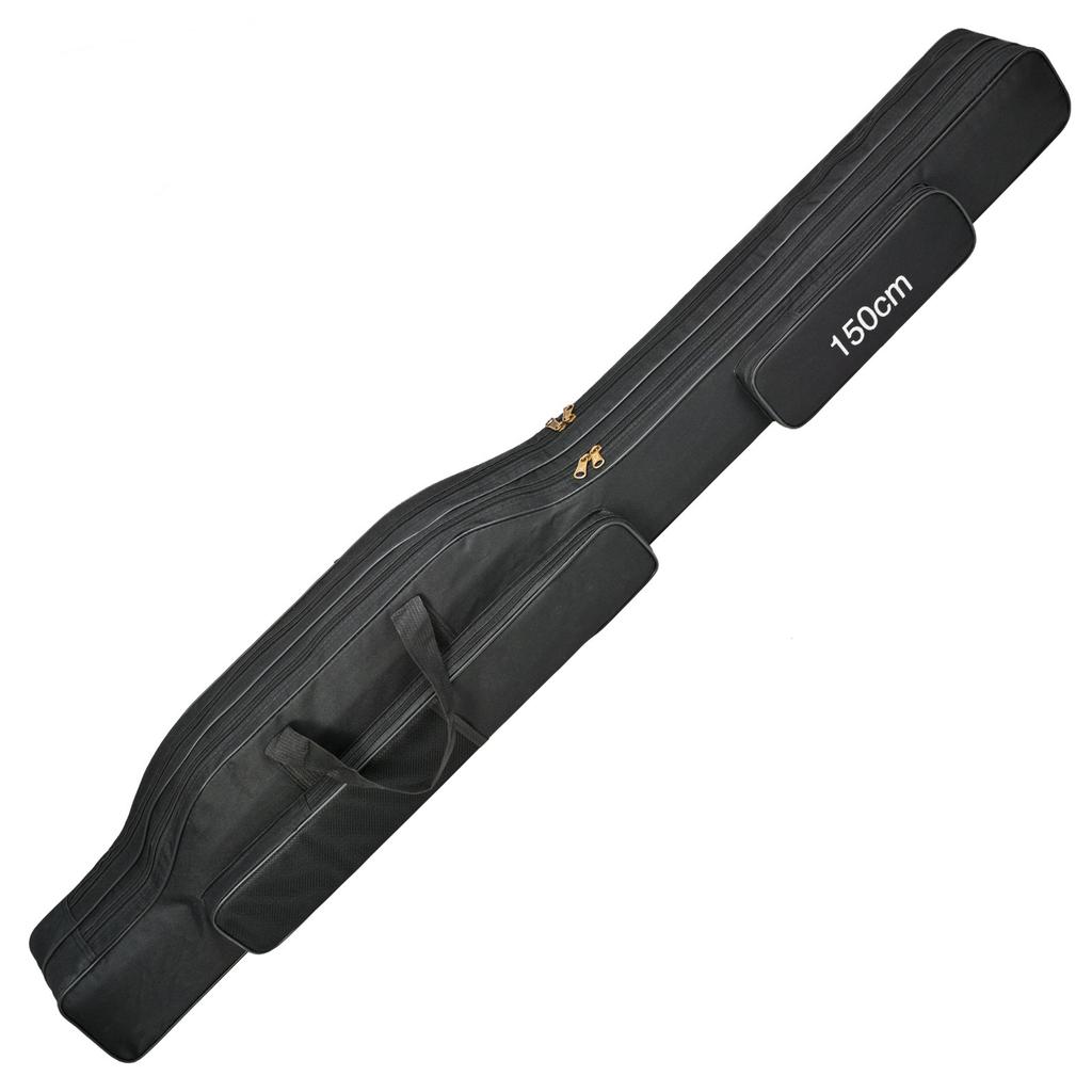 2 Layers 600D Oxford Fishing Rod Case Fishing Pole Case & Bag Fishing Reel Tackle Storage Bag Case for Fishing Gear & Equipment