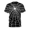 Spiderweb T-Shirt Black & White T-Shirt Gothic Spiderweb Short Sleeve T-Shirt