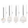 Stainless Steel Handle Silicone Soup Spoon, Food-Grade High-Temperature Resistant Cooking Silicone Kitchen Utensil Spoon.