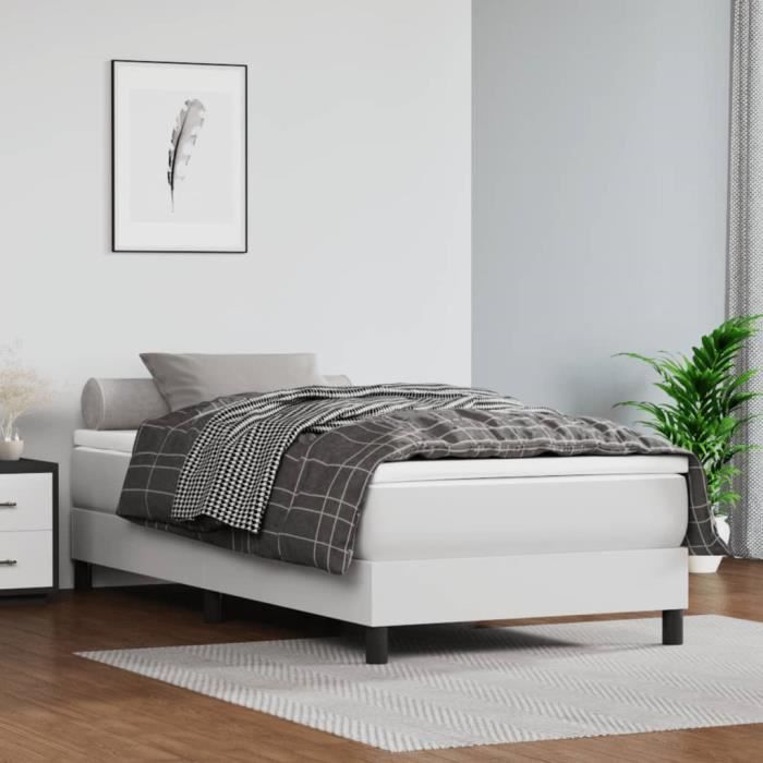 347743 vidaXL Matelas de lit à ressorts ensachés Blanc 100x200 cm epaisseur 20 cm