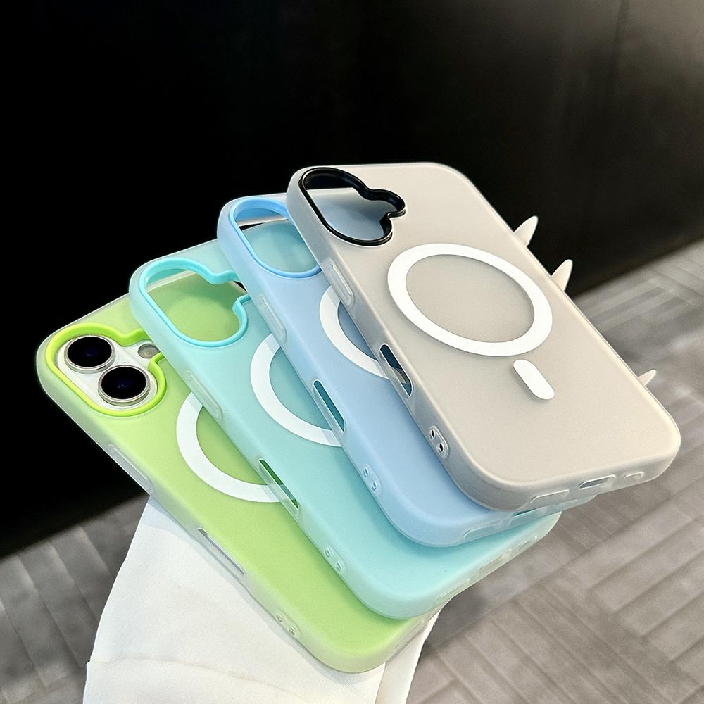 Magnetische Süßigkeitenfarbe 2-in-1 Hülle Für Magsafe Kabelloses Laden iPhone 11 12 13 14 15 16 Pro Max Plus Stoßfest Transparent Weiche Hülle