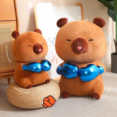Newest Creative Boxing Capybara Plush Toy Athlete Capybara Toy for Kid Soft Toy Birthday Gift Cute Plushies Capibara Doll