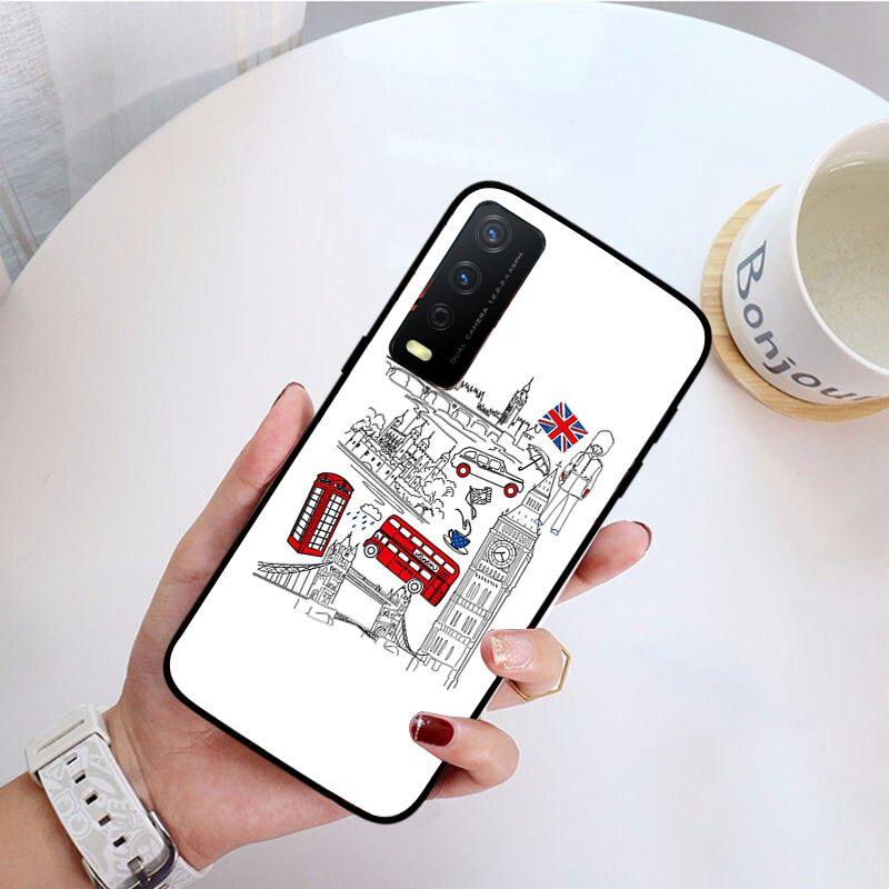 London Bus funda Handyhülle Für vivo Y31 Y30 Y33S Y11S Y12S Y17 Y20 Y20S Y21 Y21S Y1S Y53S Y15 Y19 Y91C V23 5G Hüllen coque