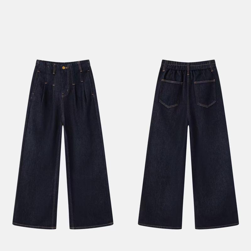 

Autumn 2025 Non-Fading High-Waisted Wide-Leg Denim Jeans - Slimming & Casual Versatile Style XL (170/76A)