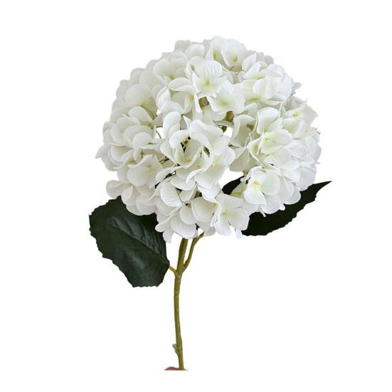 

Artificial Hydrangea Flower Realistic Full Bloom Fake Hydrangea with Stems Faux Silk Flower Arrangement for Home Wedding Party Baby Shower Table білий