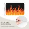 Custom Big Fire Orange Flames Doormat Anti-Slip Entrance Kitchen Bathroom Floor Door Mat Vintage Burning Flame Garden Carpet Rug