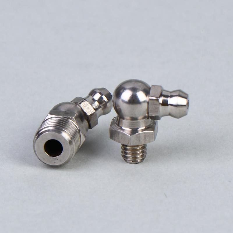 5/10Pcs Ss201 Ss304 Metric External Thread Straight Elbow Type Grease Nipple For Grease Gun Stainless Steel Grease Nipple