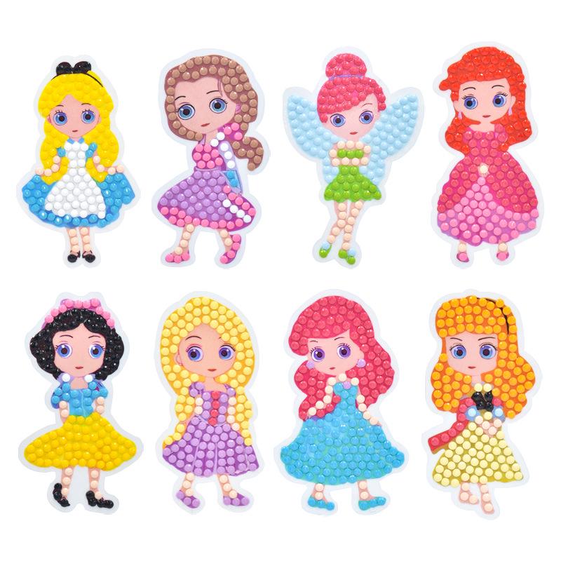 DIY Diamond Painting Stickers for Kids - Fun Handmade Educational Toy and Refrigerator Decor.