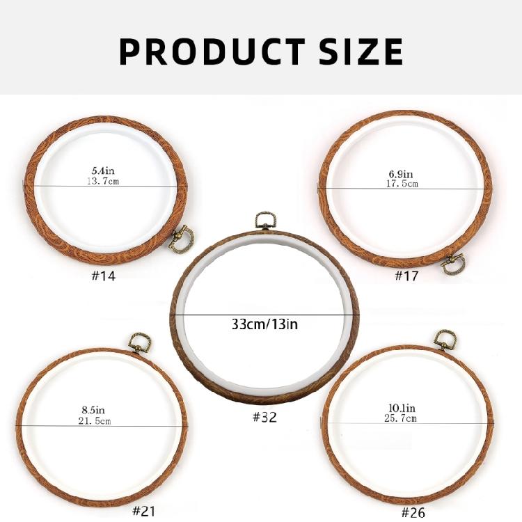 Decorative Crosses Stitching Hoop Embroidery Frame Round Embroidery Hoop Embroidery Circle Rings for Craft Enthusiasts
