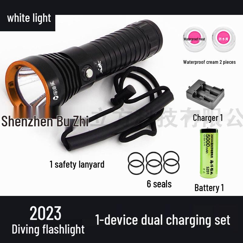 Ultra-Bright Waterproof Diving Flashlight with Long Battery Life